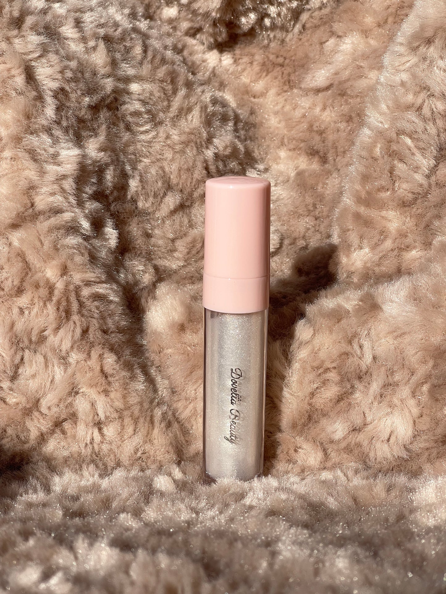 Champagne Silk Cream Lip Gloss – High Shine Nude Shimmer | Dovella Beauty