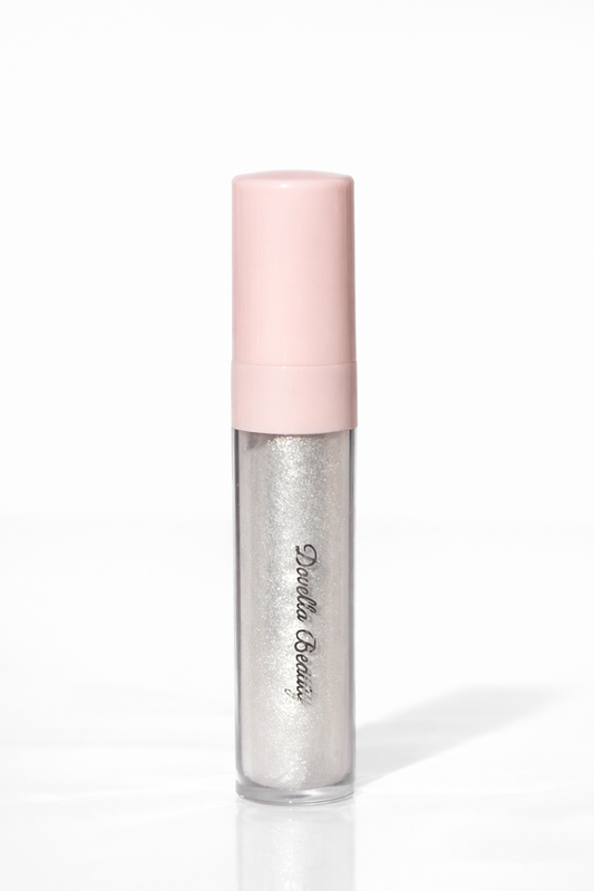 Champagne Silk Cream Lip Gloss – High Shine Nude Shimmer | Dovella Beauty