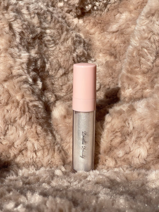 Champagne Silk Cream Lip Gloss – High Shine Nude Shimmer | Dovella Beauty